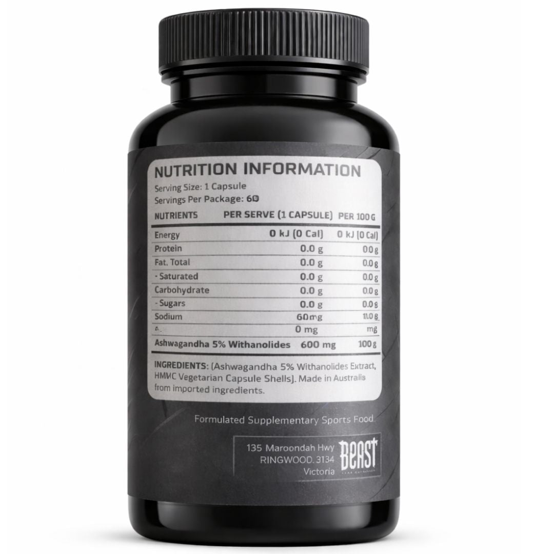Ashwagandha 600mg by Beast Labs Nutrition – 60 Servings