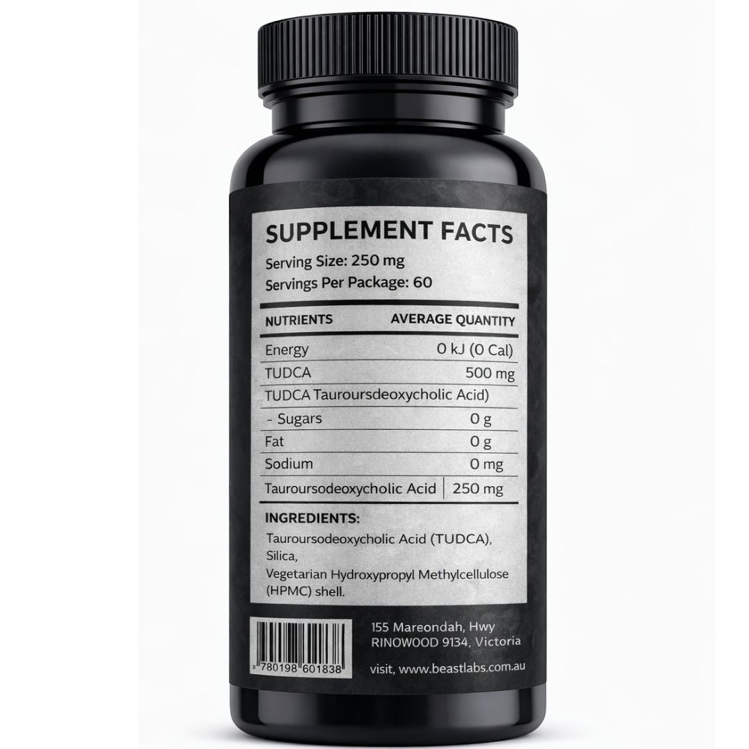 TUDCA 500mg by Beast Labs Nutrition – 60 Servings