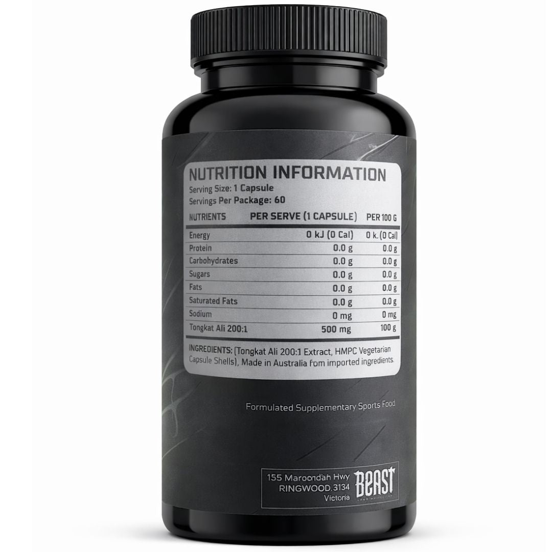 Tongkat Ali 500mg by Beast Labs Nutrition – 60 Servings