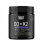 Vitamin D3 + K2 (MK-7) Plant-Based Complex by Beast Labs Nutrition
